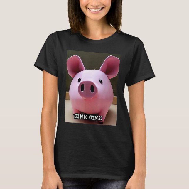 Camiseta Cute Pig Piggie Oink Oink 59 (Frente)