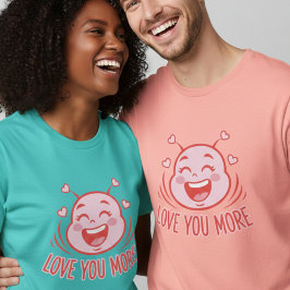 Camiseta Cute Pink Monster Love You More Art