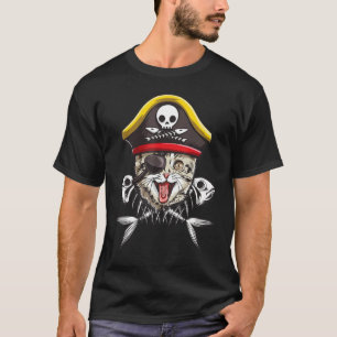 Camiseta Cute Pirate Cat Skull 3