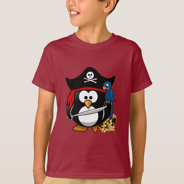 Camiseta Cute Pirate Penguin (Frente)
