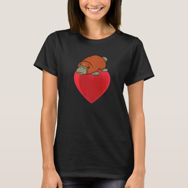 Camiseta Cute Platypus On Heart Apparel Platypuses (Frente)