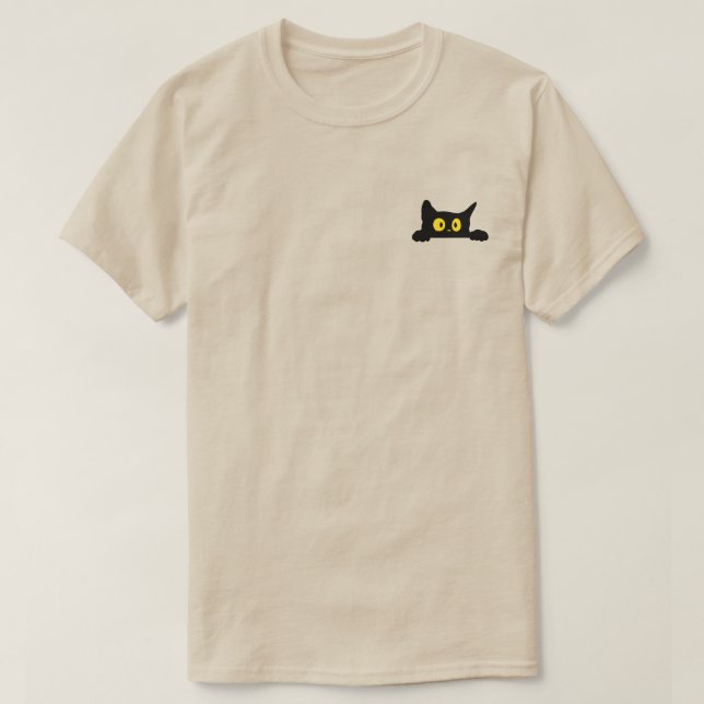 Camiseta Cute Pocket Cat T-Shirt | Funny Kitten Peeking  (Frente do Design)