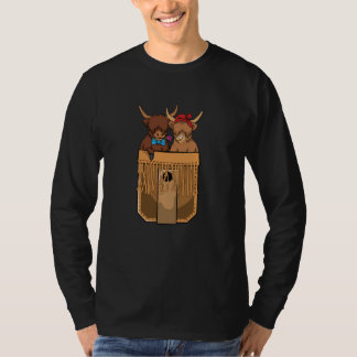 Camiseta Cute Pocket Scottish Highland Cows Cow
