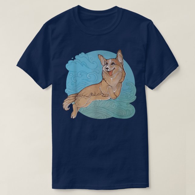 Camiseta Cute Pocket Welsh Corgi (Frente do Design)