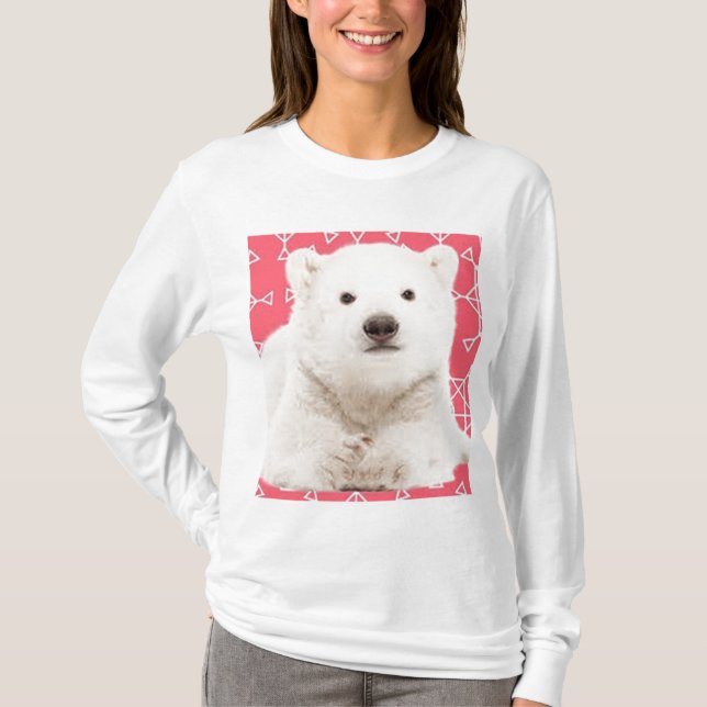 Camiseta Cute Polar Bear  Long Sleeve Tshjrt              (Frente)