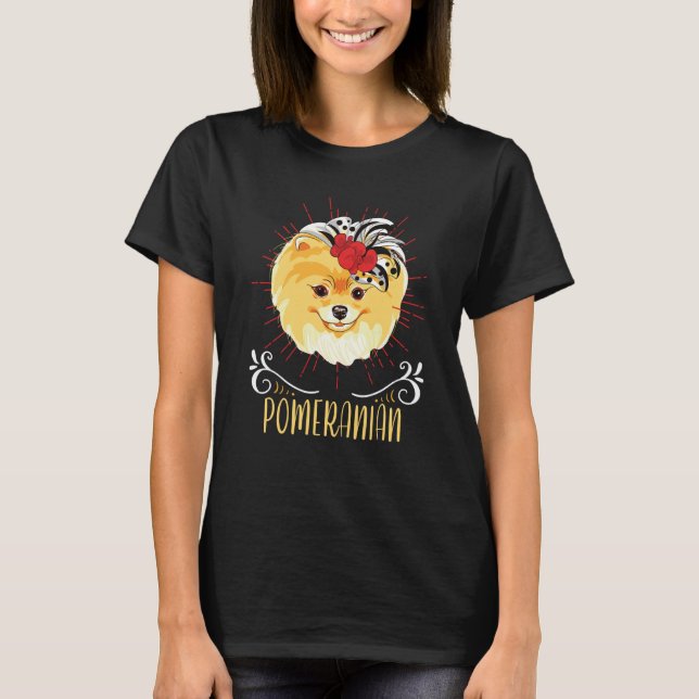 Camiseta Cute Pomeranian Delightful Cheerful Animal (Frente)