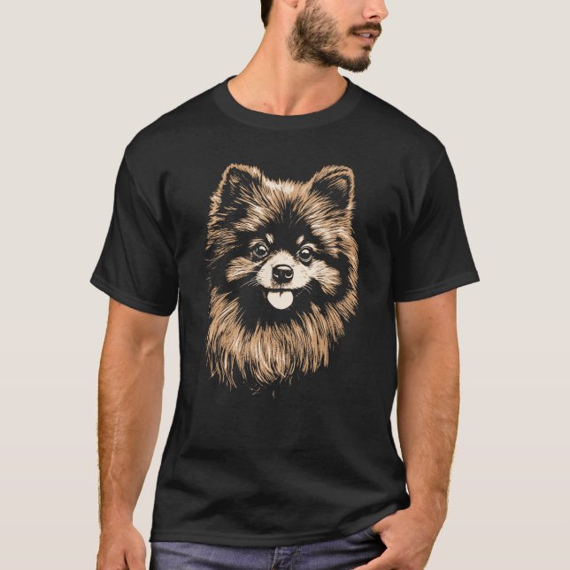 Camiseta Cute Pomeranian Dog Pet Adorable Animals (Frente)