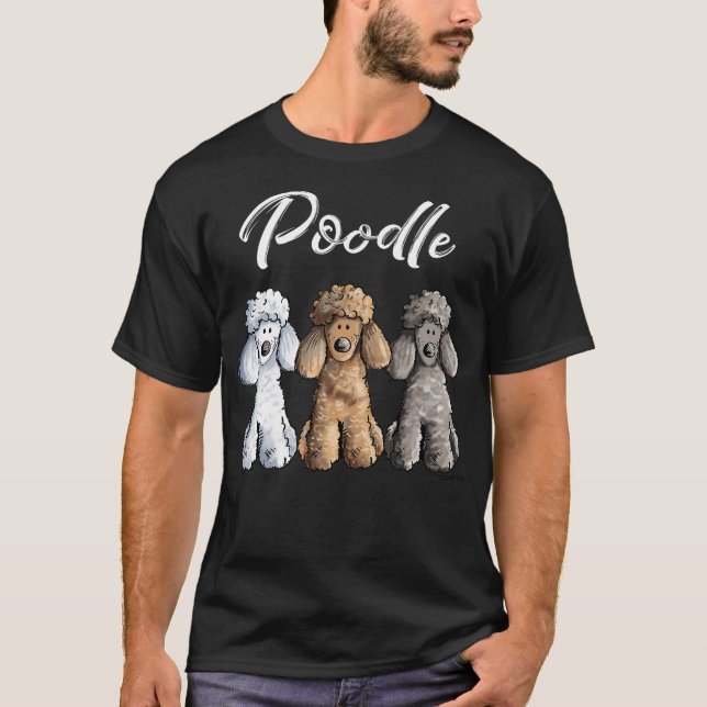 Camiseta Cute Poodle I Caniche Puppy Dogs Gift Tee Women Gi (Frente)