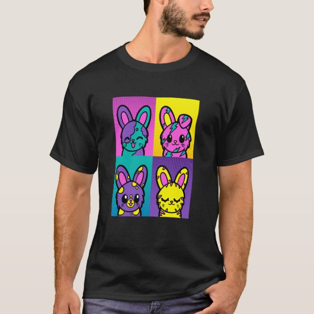 Camiseta Cute Pop Bunny Rabbit Animal Bunny Mom Bunny Dad (Frente)