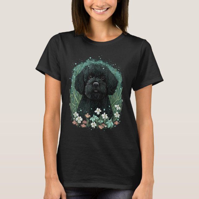 Camiseta Cute Portie Dog on Portuguese Water Dog (Frente)