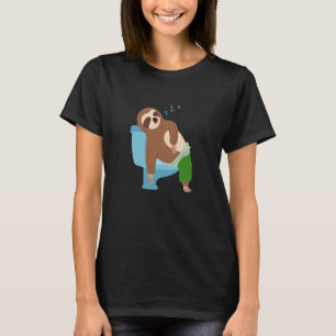 Camiseta Cute Preguiça Banheira Água Transborda