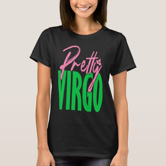 Camiseta Cute pretty virgo zodiac signs aka (Frente)