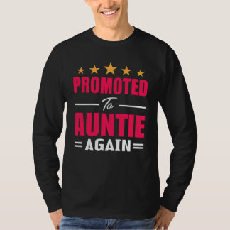 Camiseta Cute Promoted To Auntie Again Pregnancy Announce