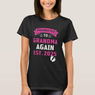 Camiseta Cute promoveu à vovó Excelente de novo 2025 Baby A