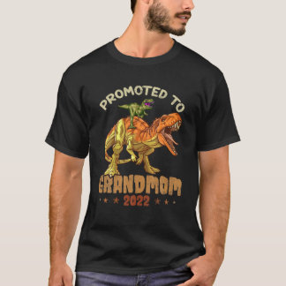 Camiseta Cute Promovido À Avó Mãe Em 2022 Dinossauro Mãe