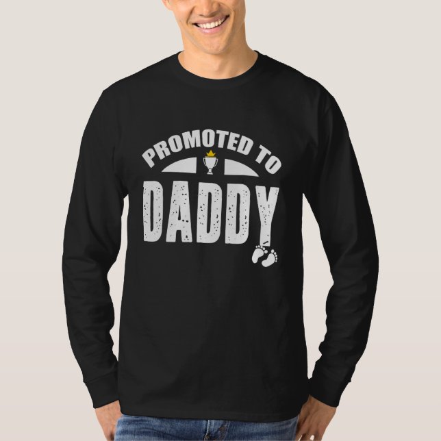 Camiseta Cute Promovido Ao Engraçado Do Pai Primeiro Pai Va (Frente)