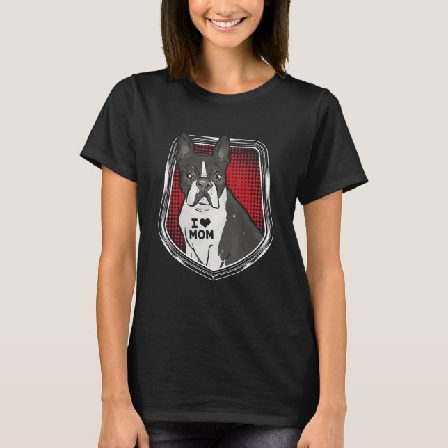 Camiseta Cute Pug Love Mom (Frente)