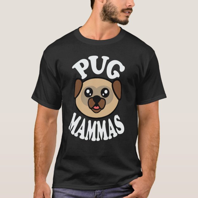 Camiseta Cute Pug Mammas (Frente)