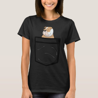 Camiseta Cute Pug no Bolso Essencial 826