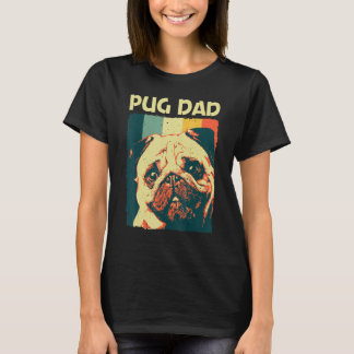Camiseta Cute Pug Para Pai Padre Pet Dog Pug Breu