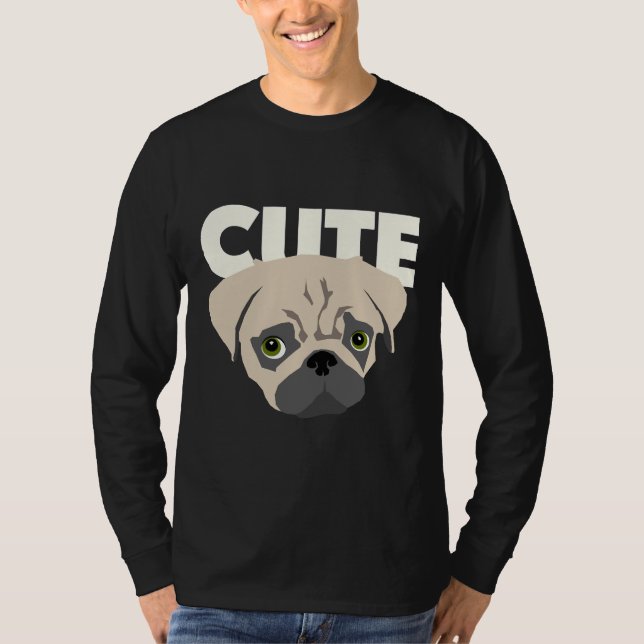 Camiseta Cute Pug - Pug Mãe. Pug Pai, Pug Lover Essential (Frente)