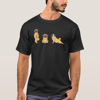 Camiseta Cute Pug Yoga Ginástica Zen Namaste Treino Cão