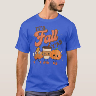 Camiseta Cute Pumpkin Coffee Mapeou Folha A Queda De Yall A
