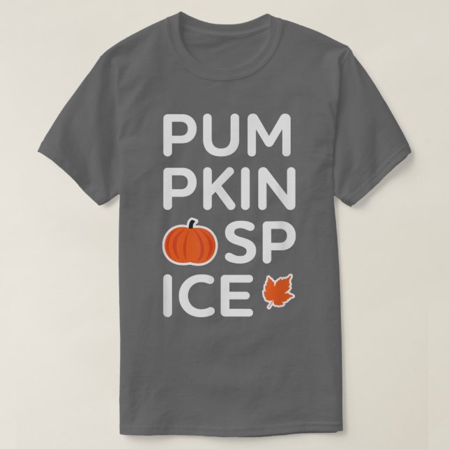 Camiseta Cute Pumpkin Spice Letters Fall Drink Autumn Orang (Frente do Design)