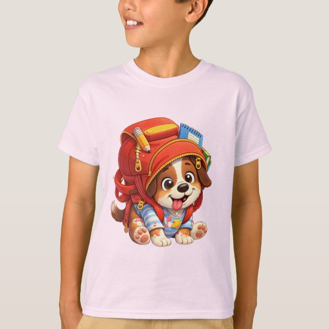 Camiseta Cute Puppy Toddler Birthday T-Shirt (Frente)