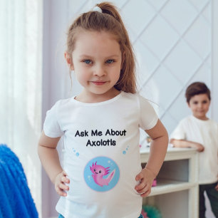 Camiseta Cute Purple Me Pergunte Sobre Axolotls Salamander