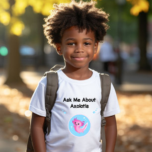 Camiseta Cute Purple Me Pergunte Sobre Axolotls Salamander