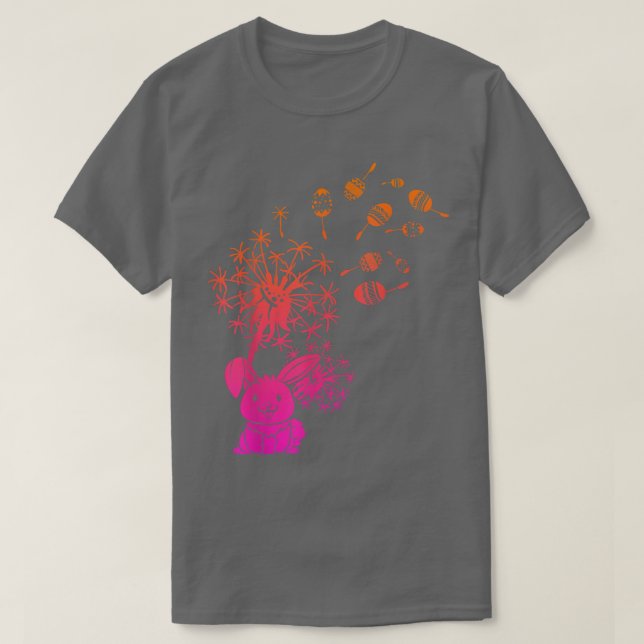 Camiseta Cute Rabbit Bunny Dandelion Easter Holiday Happy E (Frente do Design)