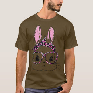 Camiseta Cute Rabbit Bunny Face Leopard Glasses Headband Ea