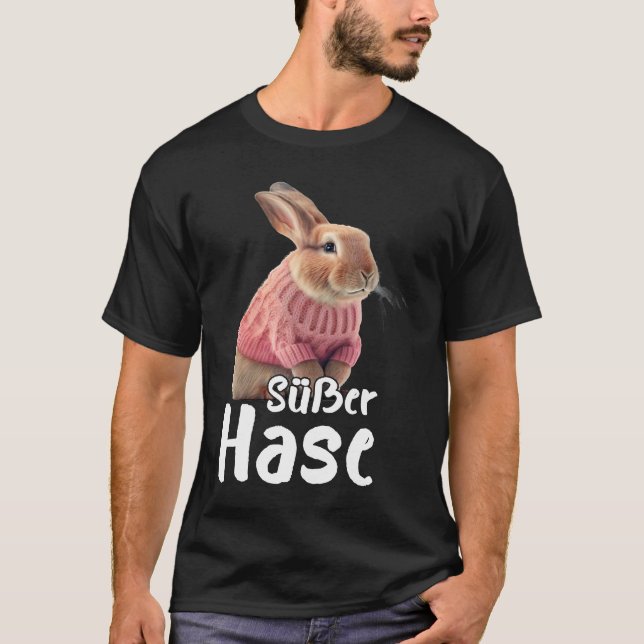 Camiseta Cute Rabbit Winter Ski Rabbit (Frente)