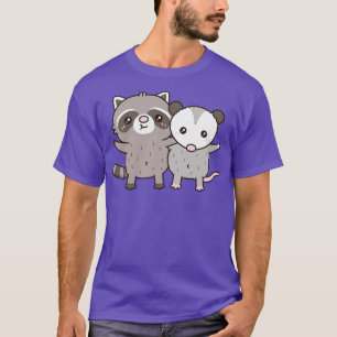 Camiseta Cute Raccoon E Besites De Oculta