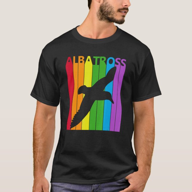 Camiseta Cute Rainbow Albatross bird (Frente)