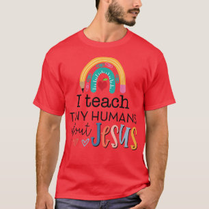 Camiseta Cute Rainbow Back To School, I Teach Tiny Humans A