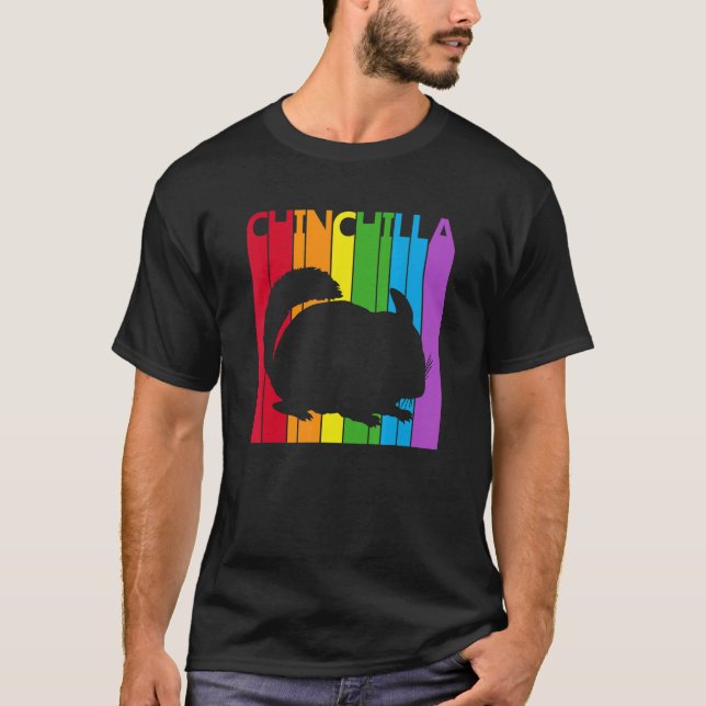 Camiseta Cute Rainbow Chinchilla Animal (Frente)