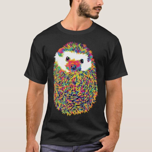 Camiseta Cute Rainbow Hedgehog (Frente)