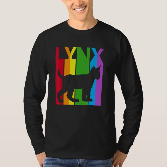 Camiseta Cute Rainbow Lynx Cat Animal (Frente)