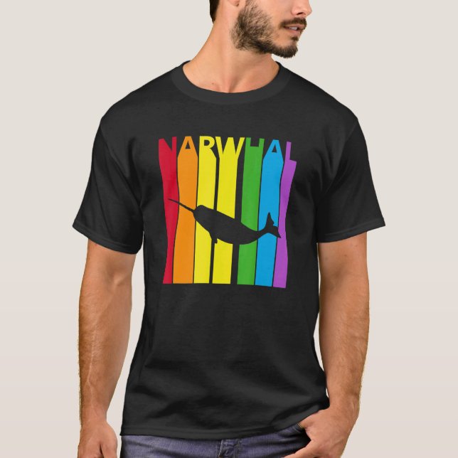Camiseta Cute Rainbow Narwhal Animal (Frente)