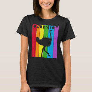 Camiseta Cute Rainbow Ostrich