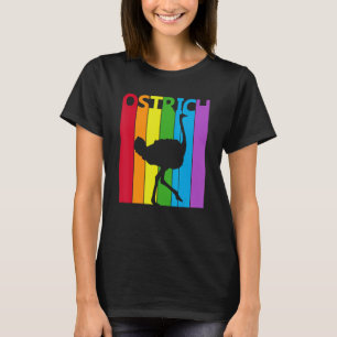 Camiseta Cute Rainbow Ostrich