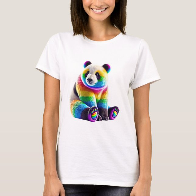 Camiseta Cute Rainbow Panda (Frente)