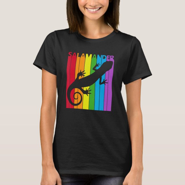 Camiseta Cute Rainbow Salamander animal (Frente)