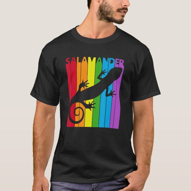 Camiseta Cute Rainbow Salamander animal (Frente)