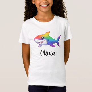 Camiseta Cute Rainbow Shark Cartoon