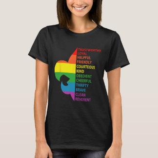 Camiseta Cute Rainbow Style Scouting Law 