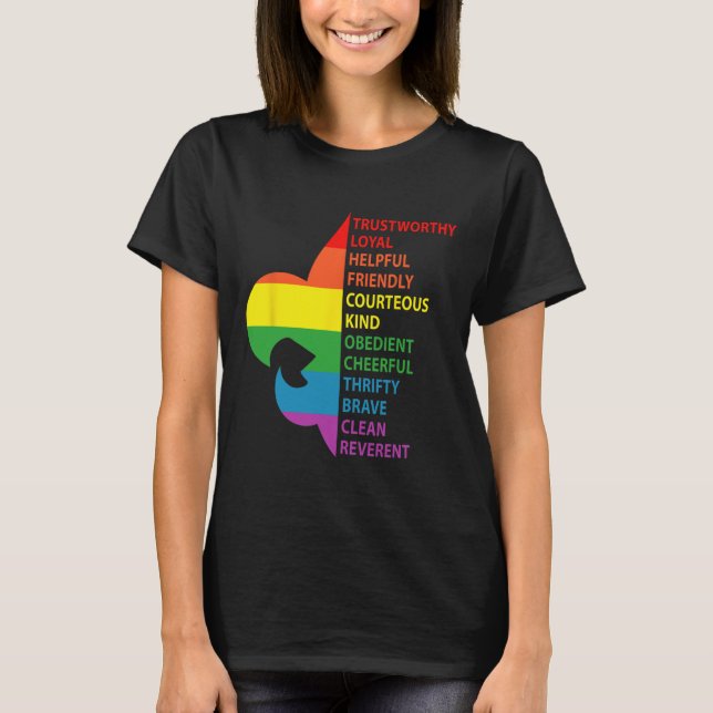Camiseta Cute Rainbow Style Scouting Law  (Frente)