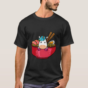 Camiseta Cute Ramen Unicorn Kawaii Anime Japonês Pho Noodl